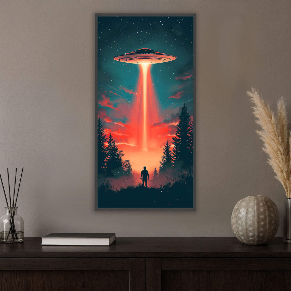 Alien Spaceship LED Light Wall art