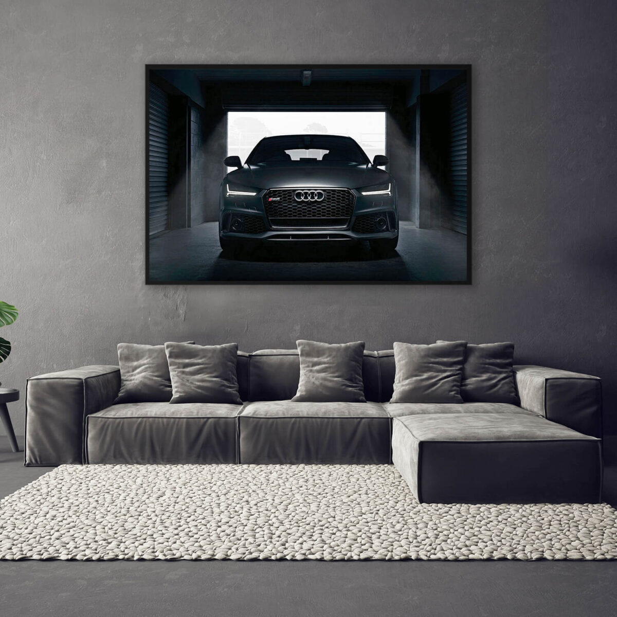 Audi RS7 Painting in the dark living room
