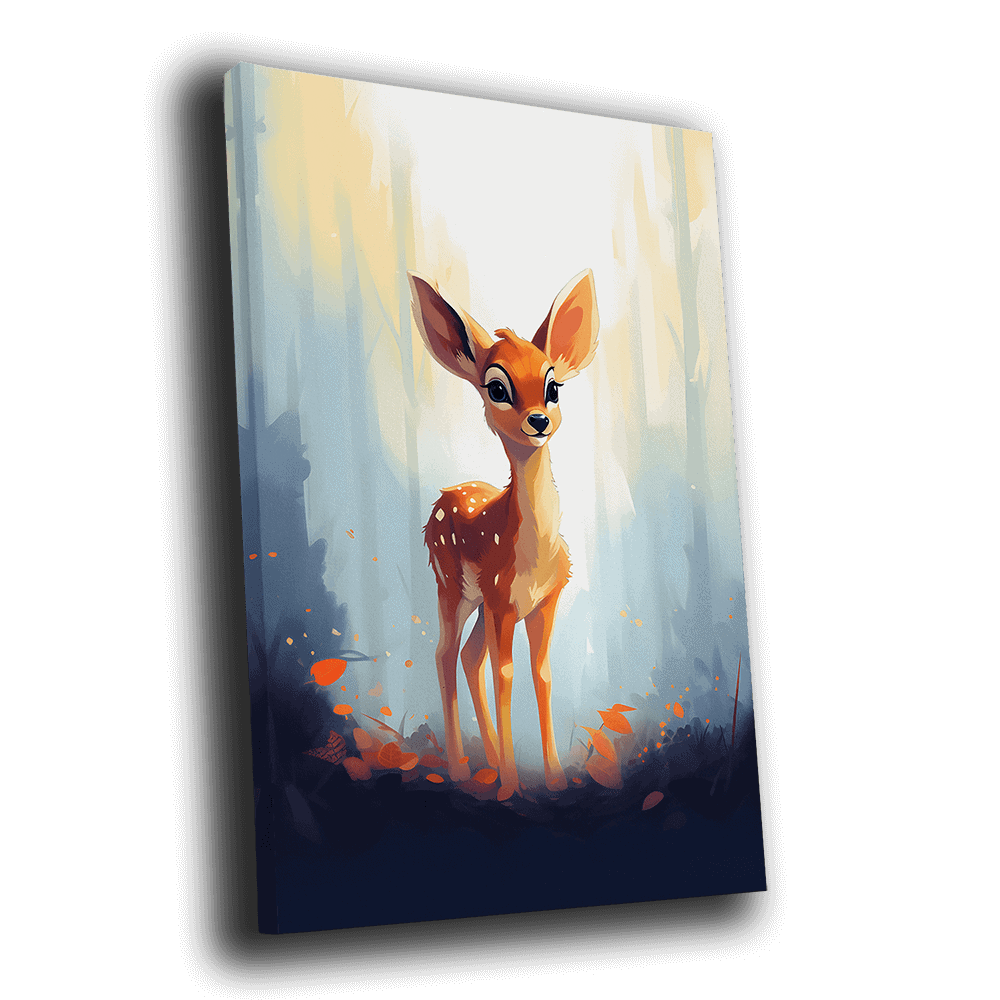 Baby deer canvas art visual
