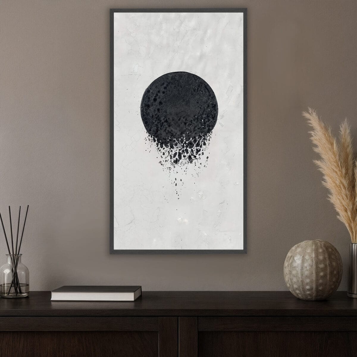 Circle modern art led light painting