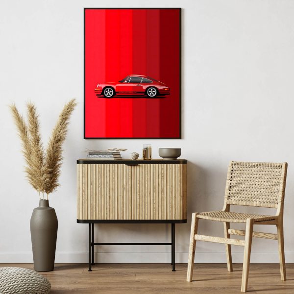 Classic RED Porsche 911 in daylight