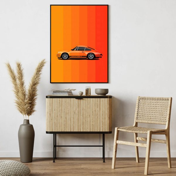 Classic Orange Porsche 911 in daylight
