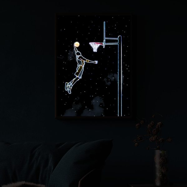 Legendary Dunk bei Nacht beleuchtet