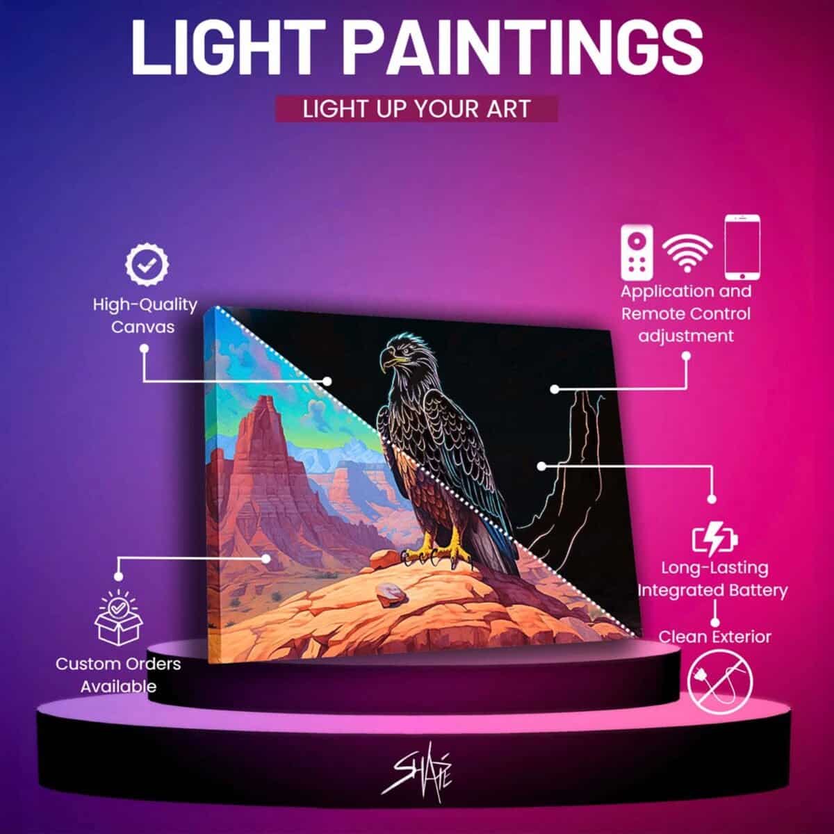 Light Painting Eagle specifications