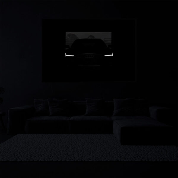Audi RS7 illuminated at night