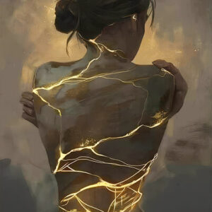 Lightning girl Painting image