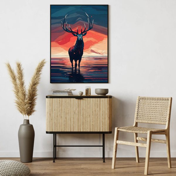 Elk On The Water in daylight
