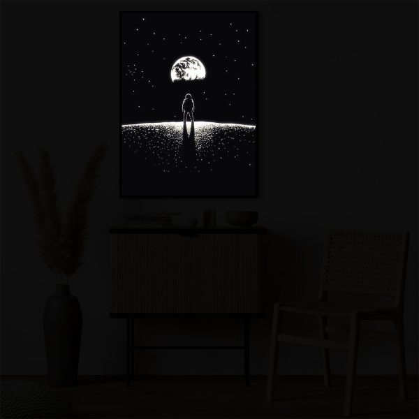 Man On The Moon bei Nacht beleuchtet