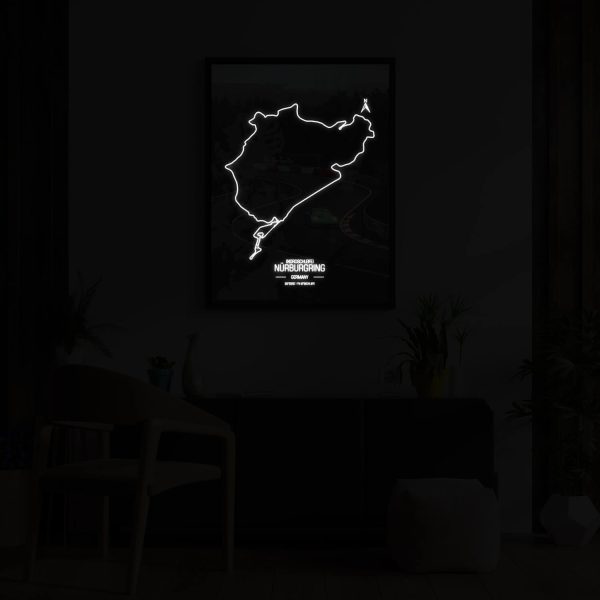 Nurburgring Racing Track illuminated at night