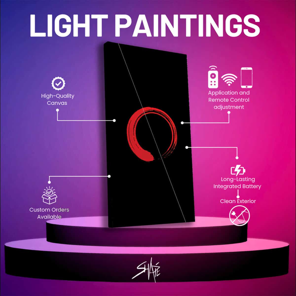 Painting Specification sheet Red circle wall art