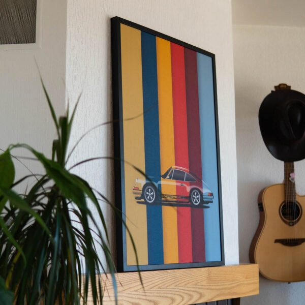 Classic Multicolored Porsche 911 in daylight