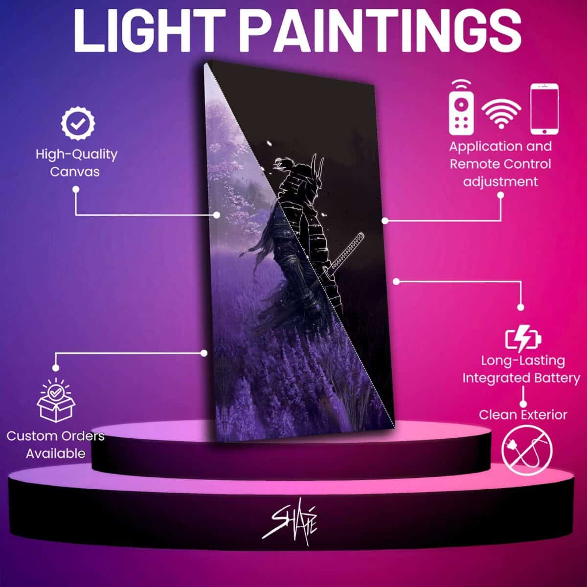 Samurai LED Light Painting Specification sheet