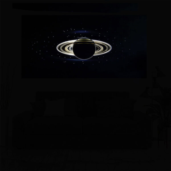 Rings of Saturn bei Nacht beleuchtet