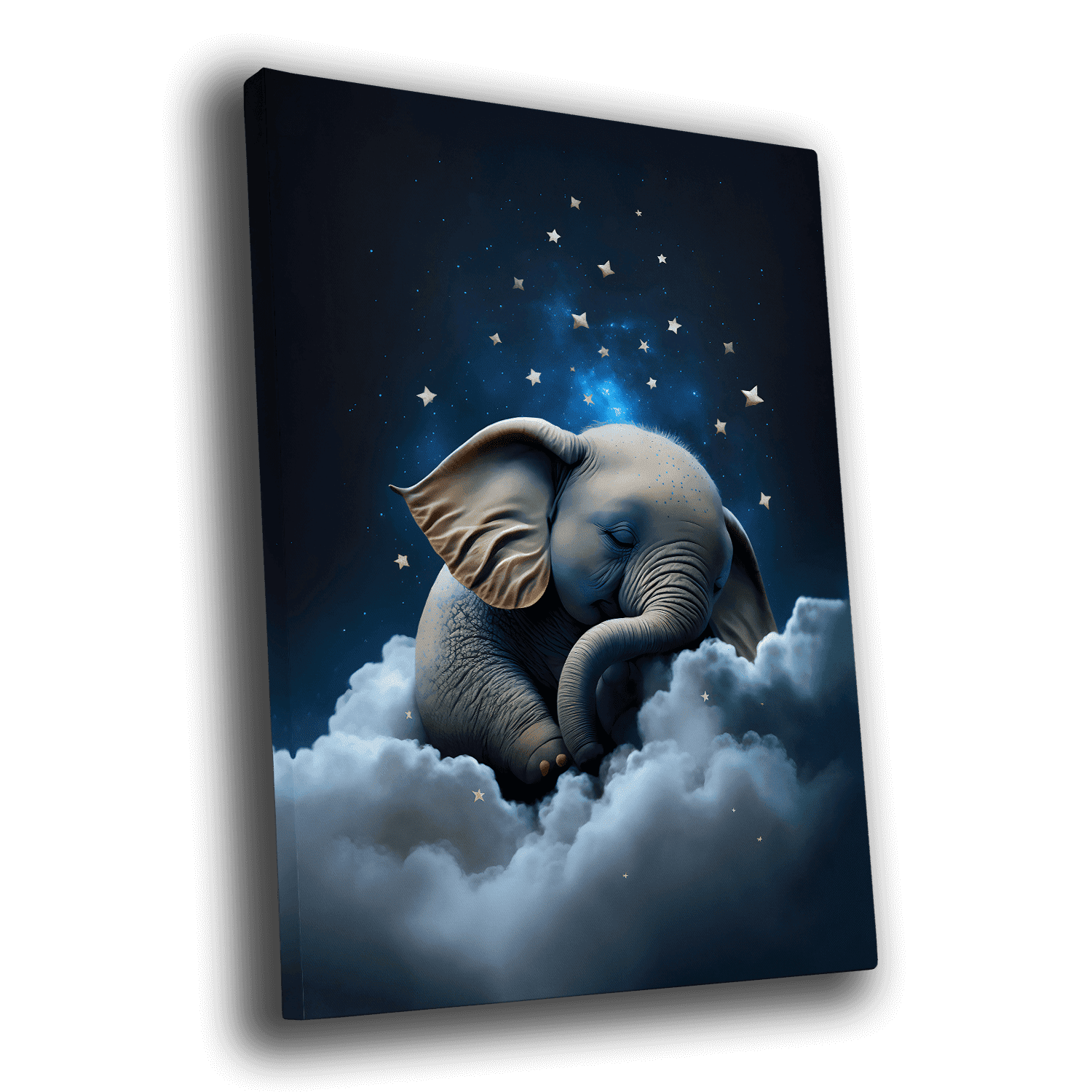 Sleeping Baby Elephant Kids Room Canvas Art