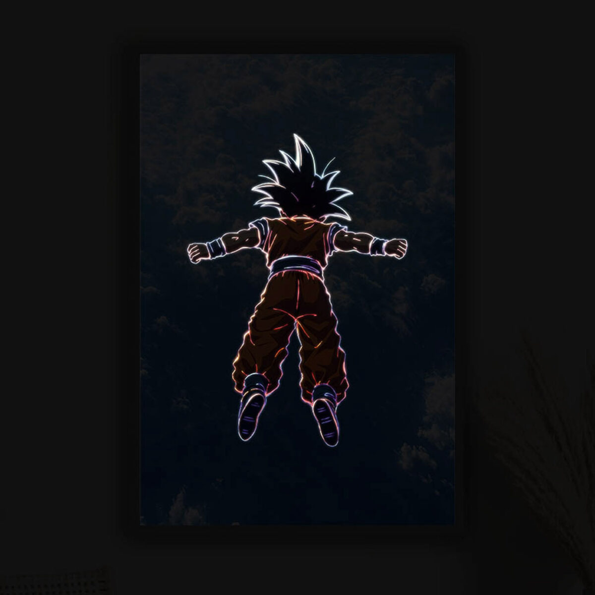 Son Goku LED Light Painting Wall Art in the dark