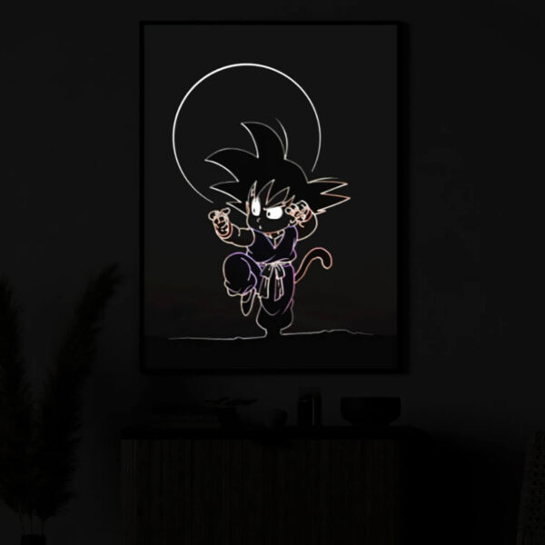 Goku's Focus illuminated at night