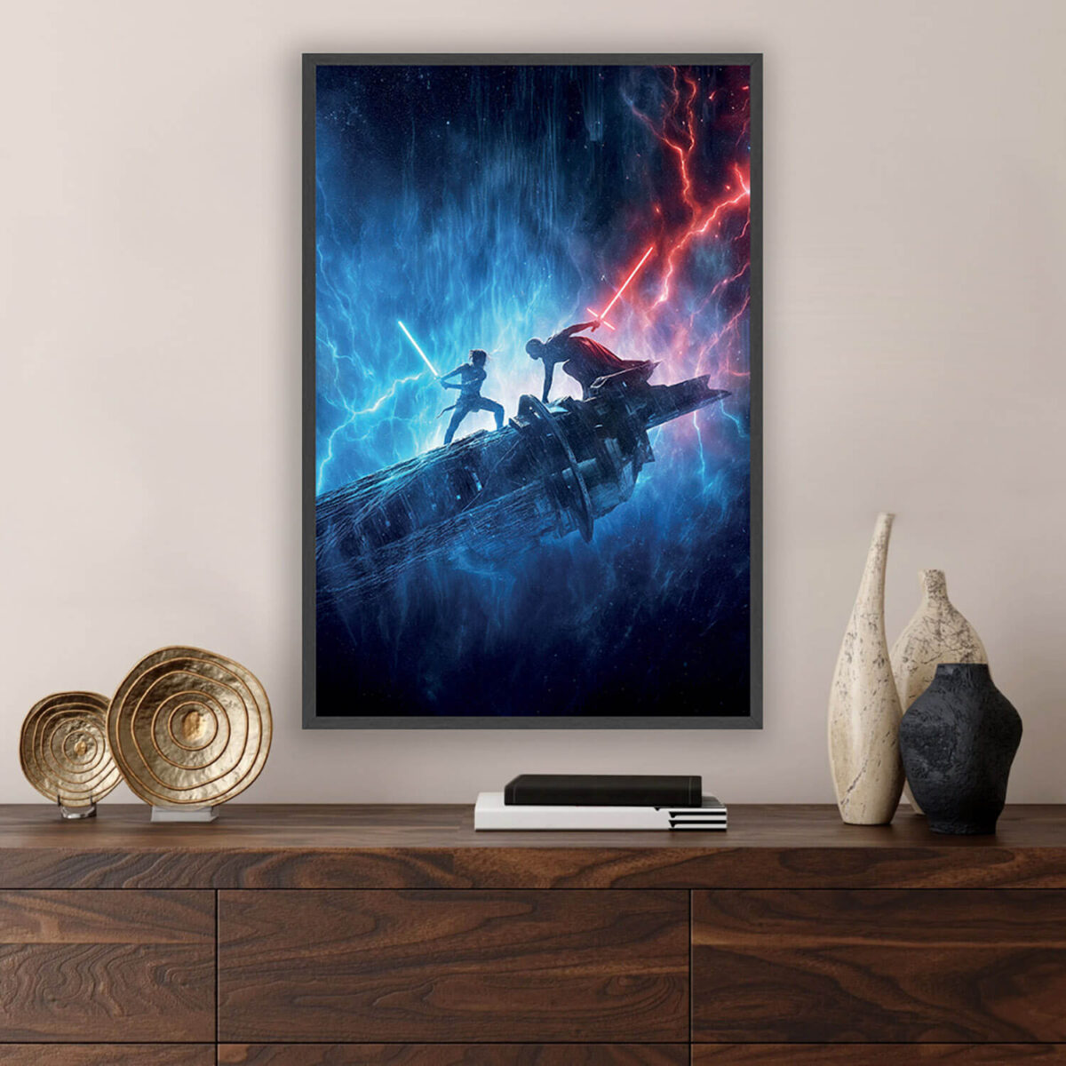 Star Wars Light Saber Battle LED Light Wall Art