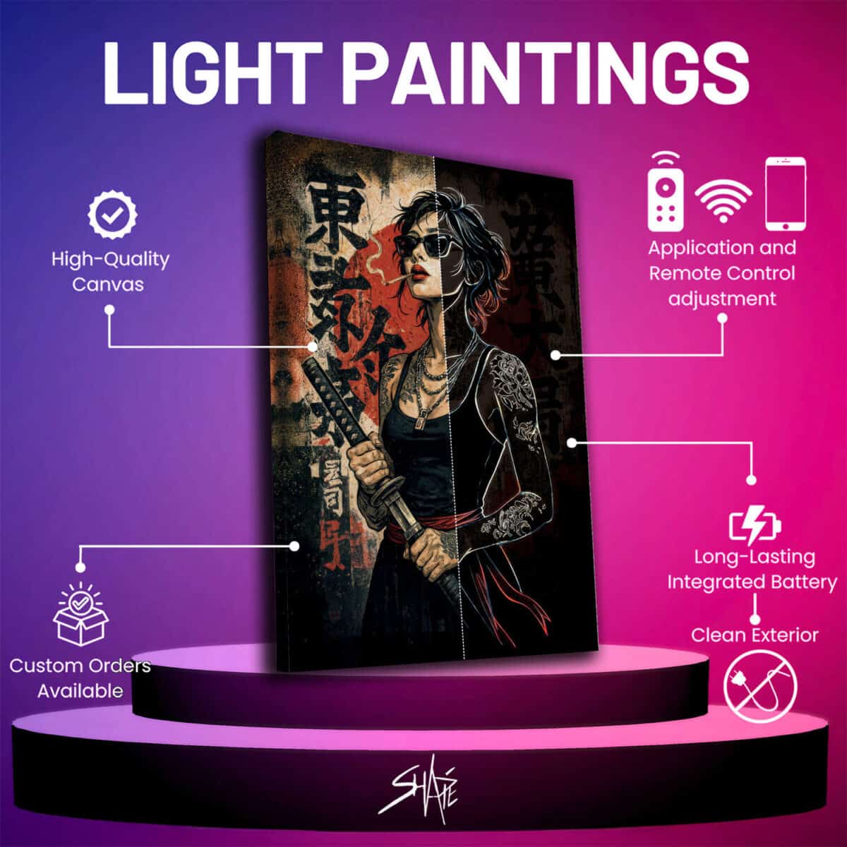 Takuza girl Specification sheet mockup