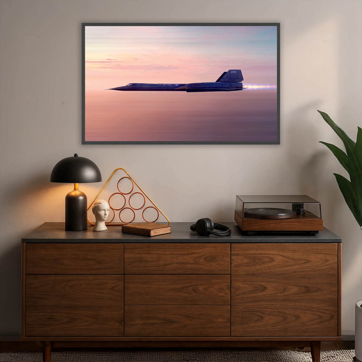 US Air Force Fighter Jet LED Painting Light Wall