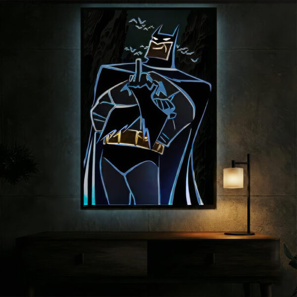 Why So Serious bei Nacht beleuchtet