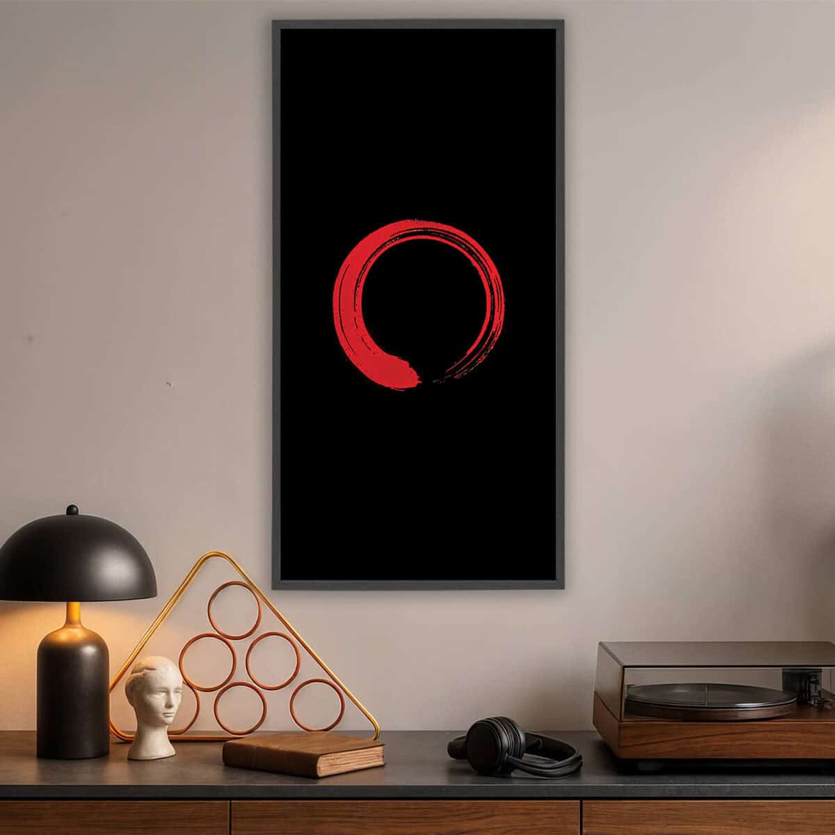 ZOOMED Red circle minimalist led light painting
