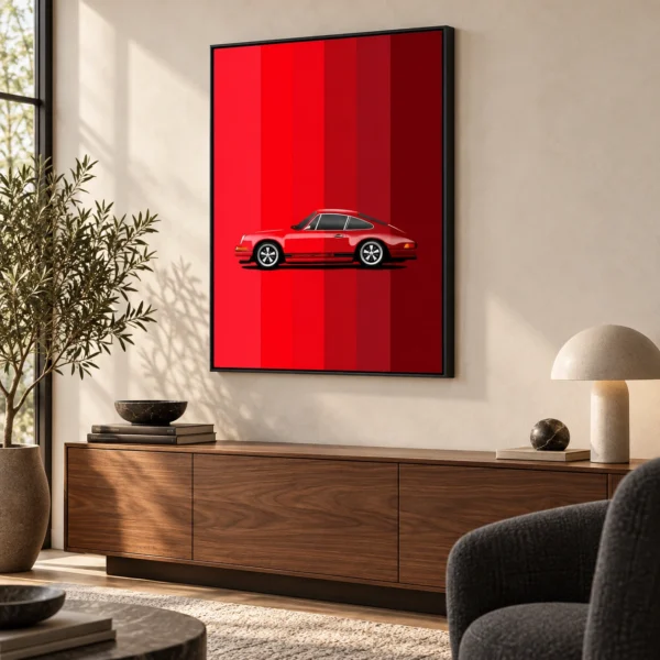 Classic RED Porsche 911 in daylight