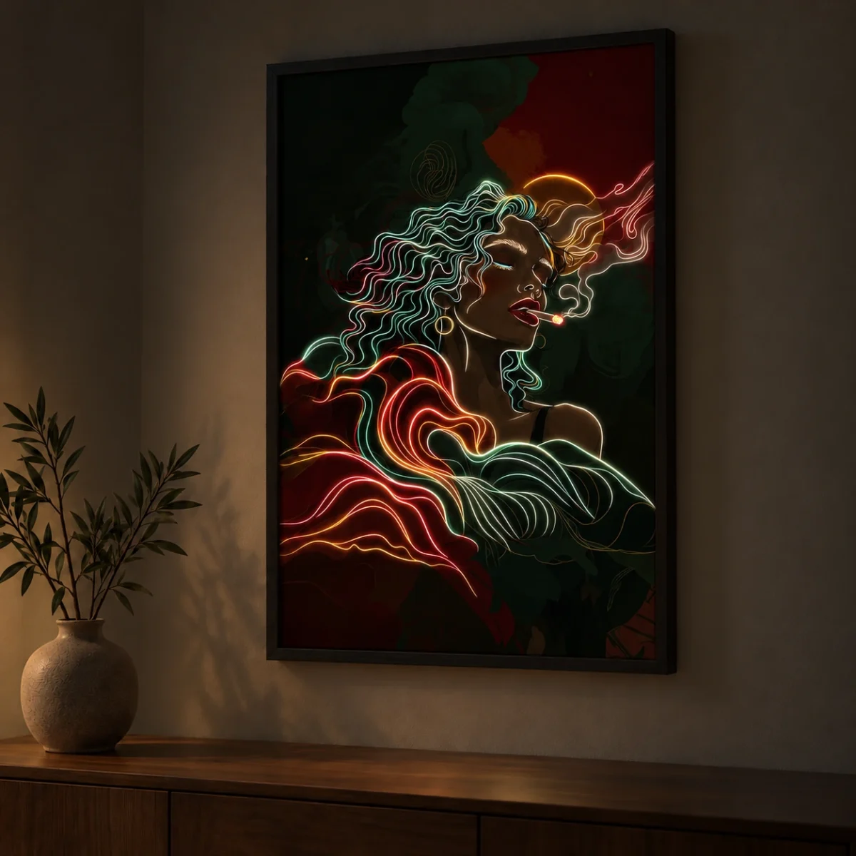Cuban Vibes with illuminated details at night