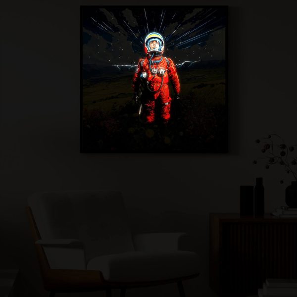 Dream of the Flight bei Nacht beleuchtet