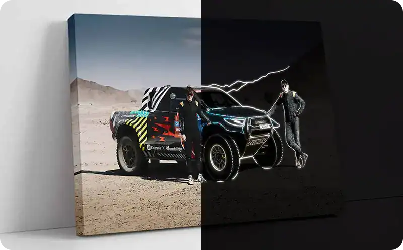 Day and night artwork mockup for client review