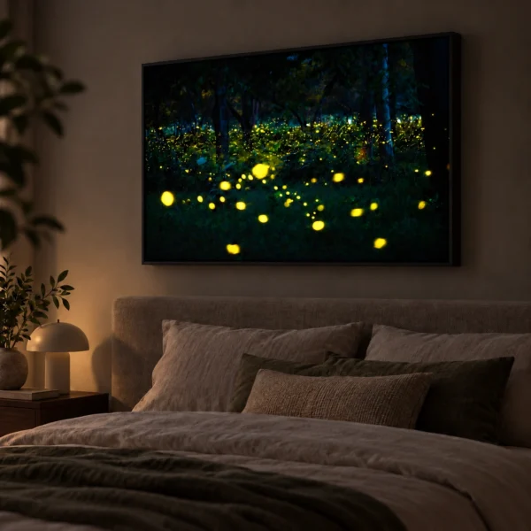 Night Fireflies illuminated at night
