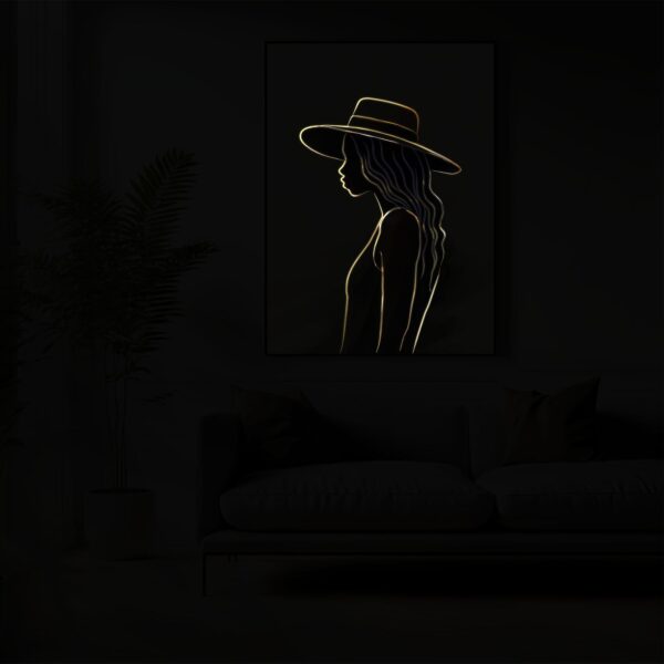Girl From a Dream illuminated at night