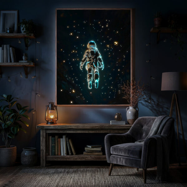 Interstellar bei Nacht beleuchtet
