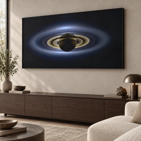 Rings of Saturn in daylight
