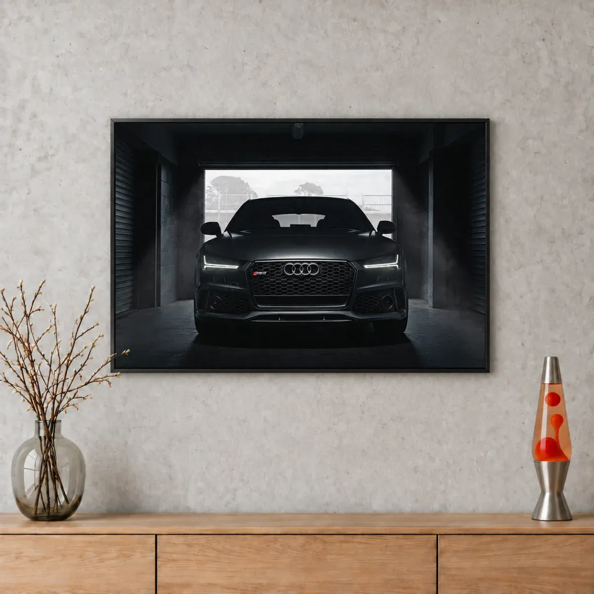 Audi RS7 canvas artwork in daylight