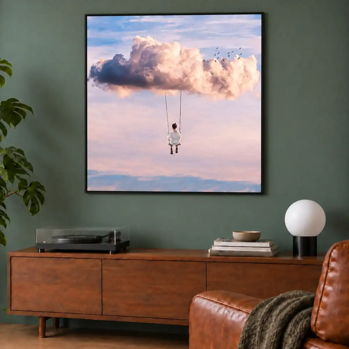 Floating Thoughts canvas artwork in daylight