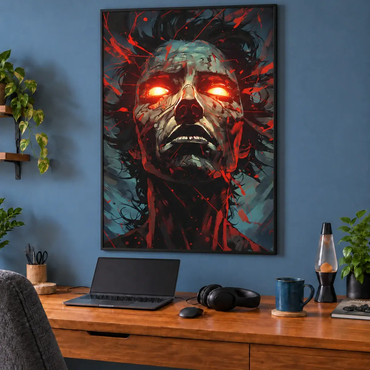 Inferno Rage canvas artwork in daylight