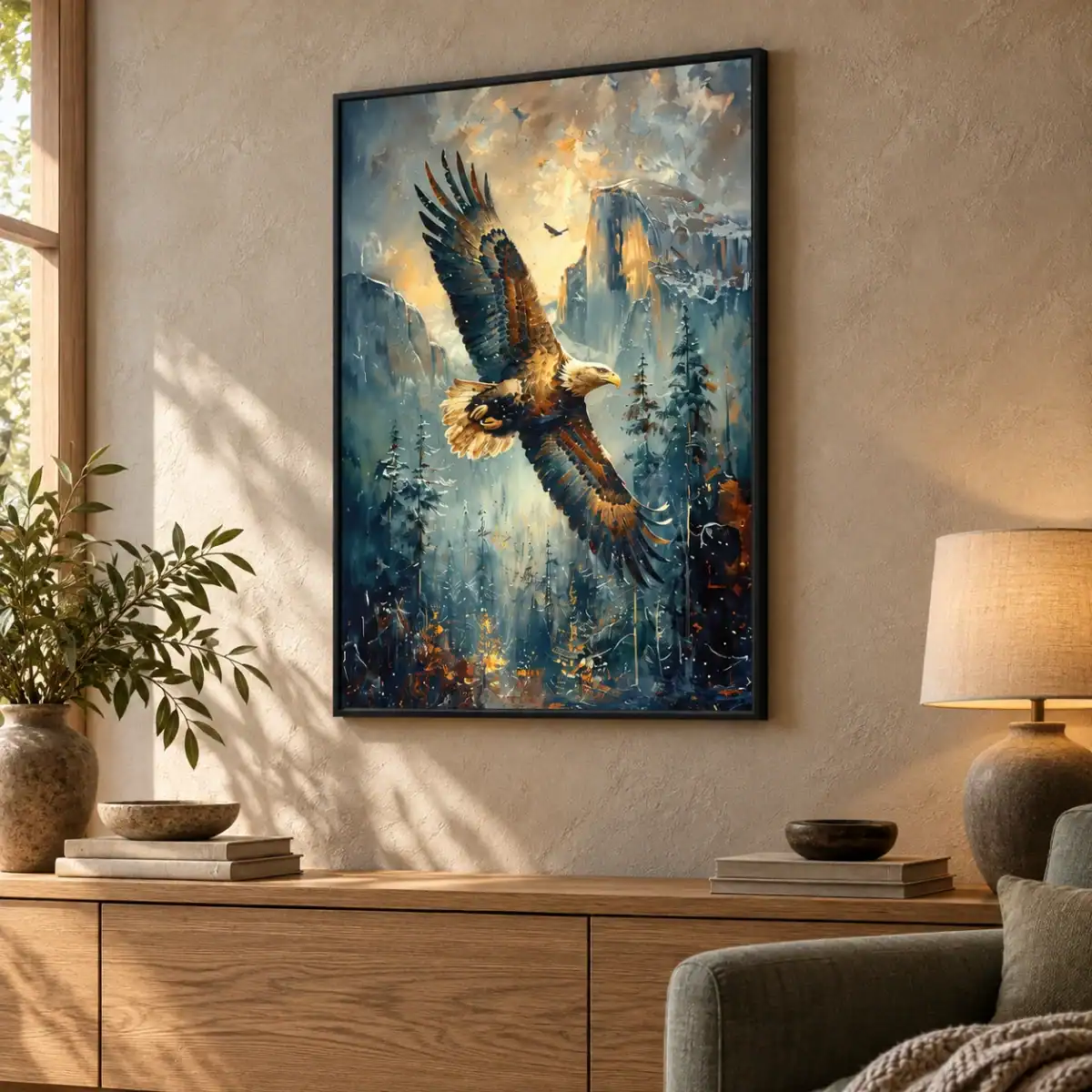 Eagle — paveikslas ant drobės dienos šviesoje