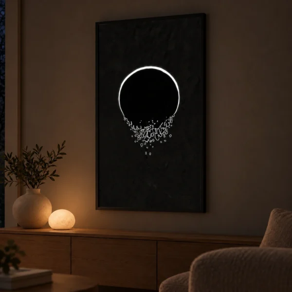 Eclipsefall illuminated at night
