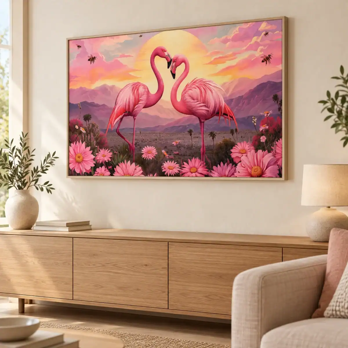 Endless Love canvas artwork in daylight