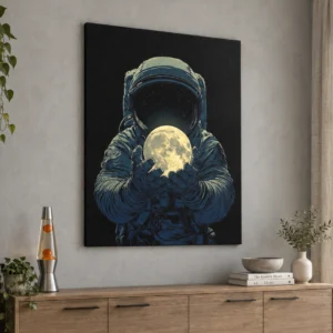 Astronaut with Moon