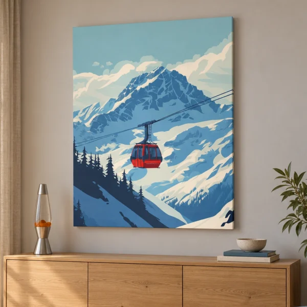 Alpine Gondola in daylight