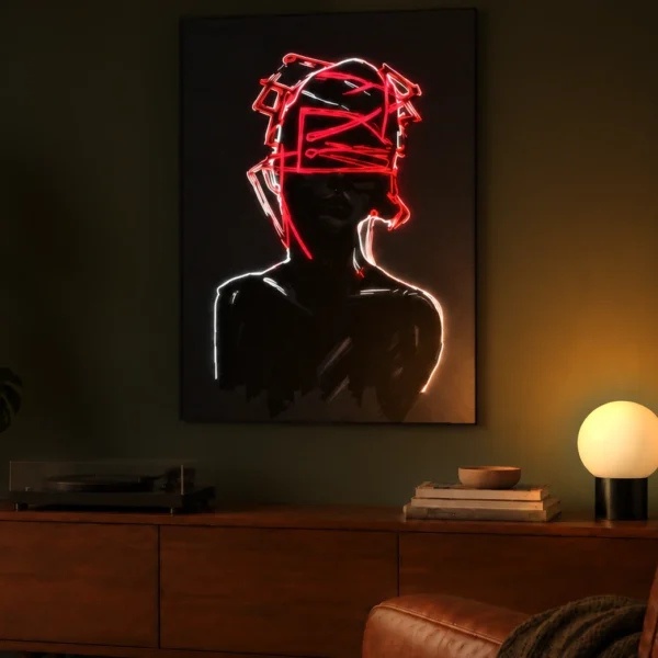 Inky Emotions — détails lumineux allumés la nuit