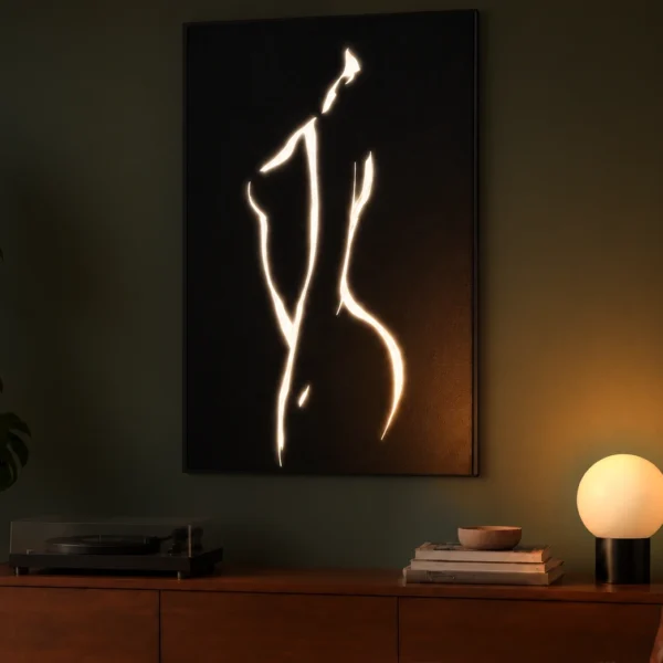 Gentle Curves illuminated at night