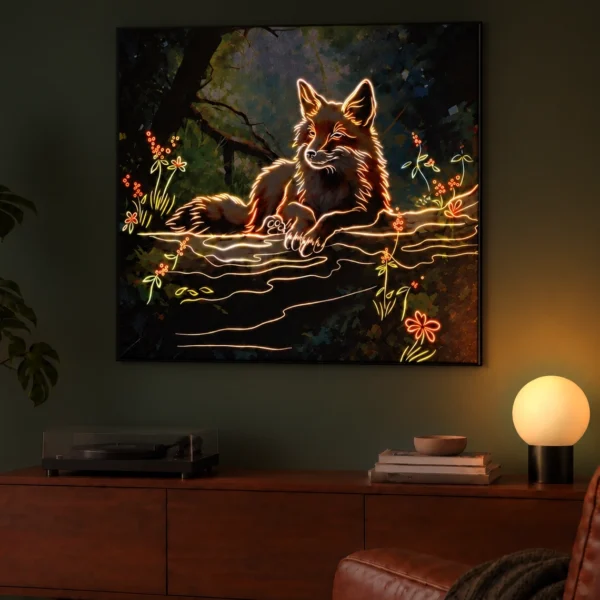 Forest Whisper illuminated at night