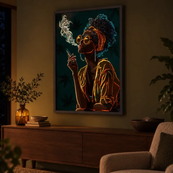 Golden Puff — détails lumineux allumés la nuit