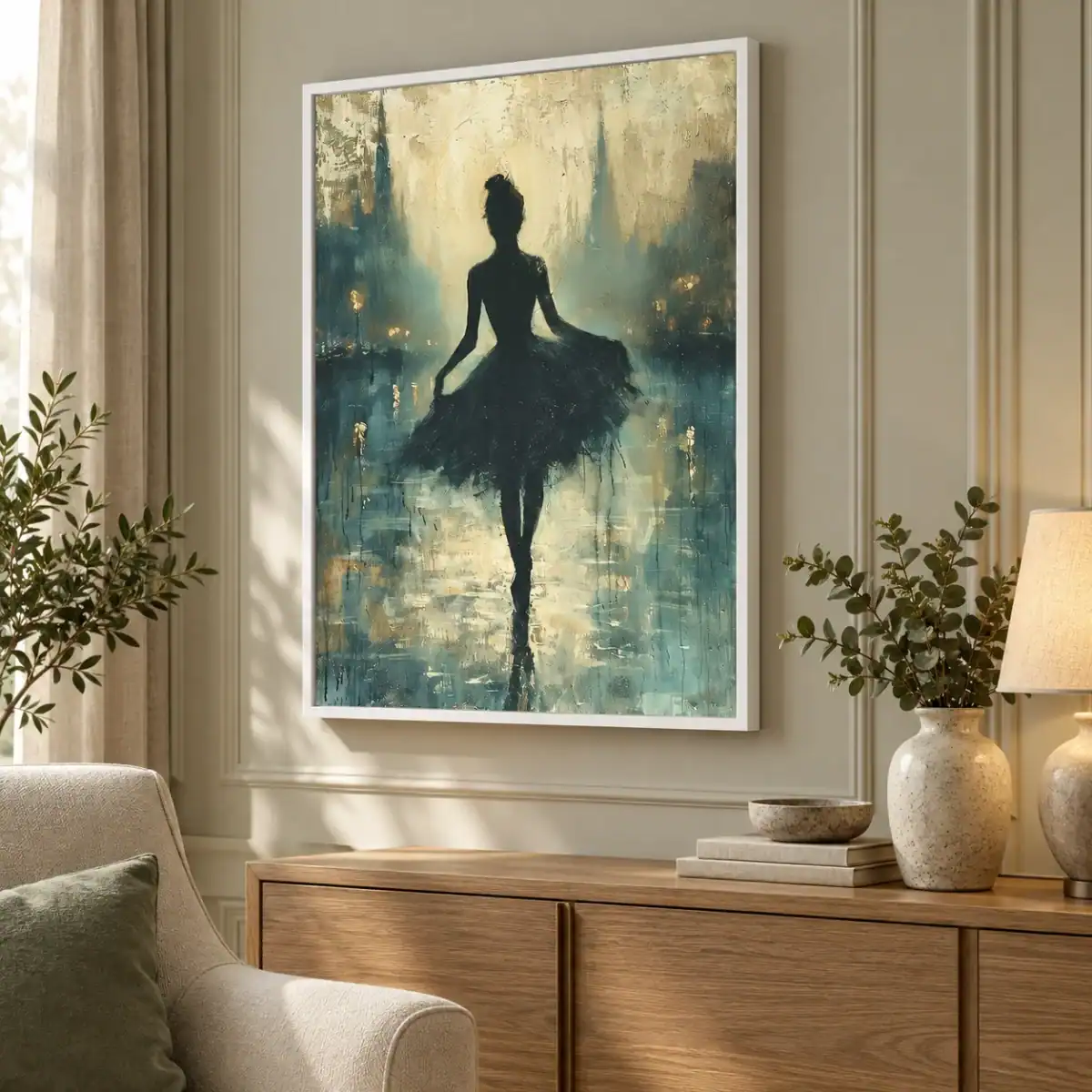 Lost Swan canvas artwork in daylight