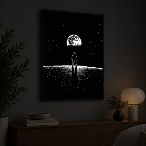 Man On The Moon illuminated at night