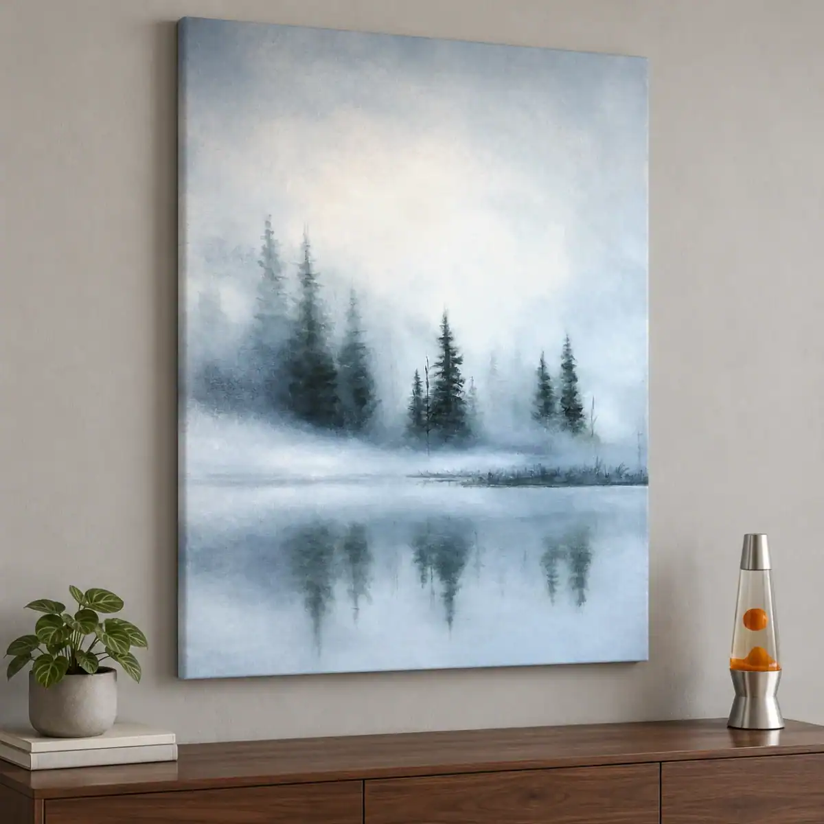 Misty Pines canvas artwork in daylight