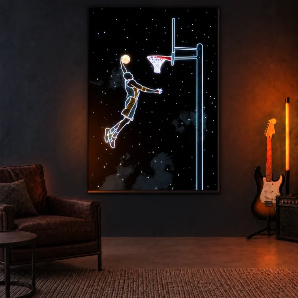 Legendary Dunk illuminated at night