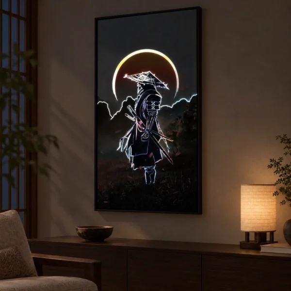 Brave illuminated at night